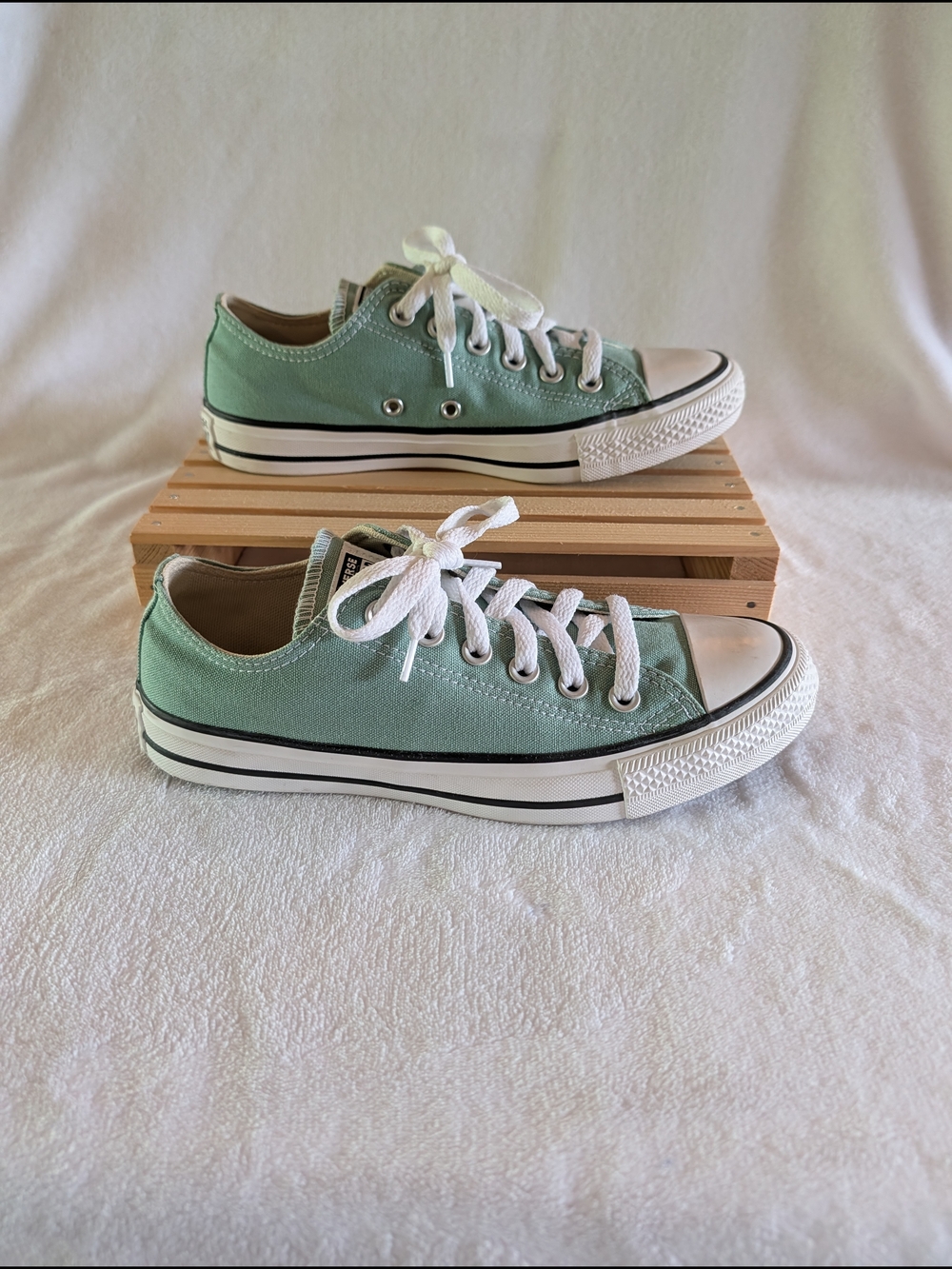 Mint Green Low Top Converse
